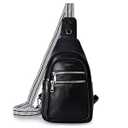 YEWSEA 8L Sling Bag For Women Men Backpack Crossbody Fanny Pack Travel Shoulder Bags Purse Handbag Gifts For Her PU Leather Black