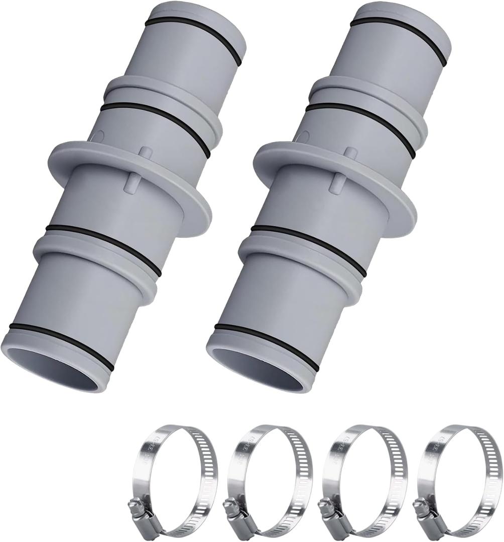 2 x Pool Hose Adapter Connector 1-1/4" or 1-1/2" Pool Hose Adapter for Swimming Pool, Cleaners or Filter Pump Hoses