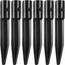 CYEAH 6 Pack Metal Stakes Solar Lights Replacement Spike, 10 in Steel Torch Stand Stakes for Tiki Torches, Freestanding Poles and Solar Lights, Outdoor Light Stakes Garden Stakes for Lights