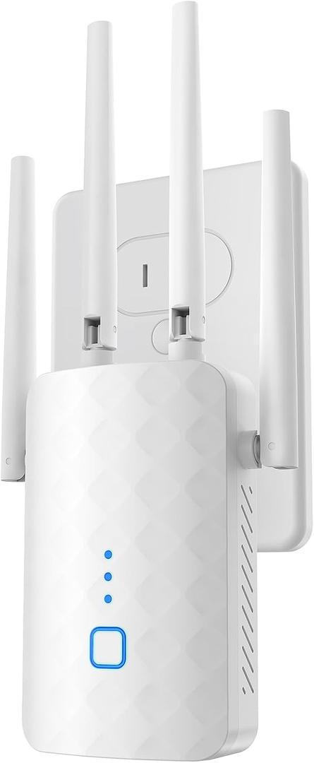 1.2Gbps WiFi Extender, wifi extender signal booster for Home | Dual Band 5GHz&2.4GHz, 2024 Fastest, Broader Coverage Than Ever, Internet Booster WiFi Repeater w/Ethernet Port, Alexa/Fire TV Compatible