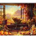 LYCGS 94.4''x70.8'' Fall Photography Backdrop Thanksgiving Pumpkin Harvest Background Autumn Party Decoration Banner x-413