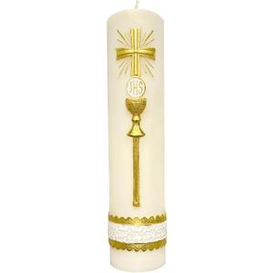 Religious Candles Catholic,Prayer Candles for Church Devotional Saint Blessed Mexican Gift,Baptism,Cirios Religiosos Catolicos,Jesus Candle,Cross Candle,Cirio Pascual,Veladoras Mexicanas, Medium