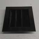 Premium 8"W x 8"H Aluminum Exterior Gable Louver Vent for Walls & Crawlspace - Weather-Resistant Air Grille with Screen Mesh - Black [Outer Dimensions 9.75"W x 9.75"H]