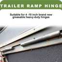 Mindoub 4-Pack 10" Weld-On Trailer Ramp Hinges - Heavy-Duty Zinc-Plated Steel, Greasable Design with 3/4" Detachable Pin - 500 lbs Capacity for Cargo/Utility/Lawn Trailers, Swing Gates, Dump Doors
