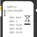 Latest Version Navigation SD Card Fits for Mazda CX-30/CX-50/CX-70/3 2025, MX-5 2024 Car GPS Navigation System for USA/Canada Replacement Accessories