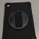 ZtotopCases for Samsung Galaxy Tab A11+ Plus/A9+ 11-Inch 2025/2023, Shockproof Hard Duty Case with Screen Protector+360 Rotating Hand Strap&Stand+Shoulder Strap for Tab A11+/A9 Plus Tablet, Black