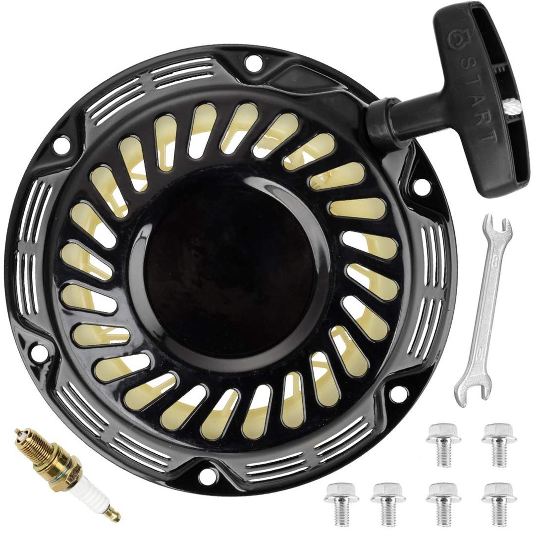Fvrito Pull Start Recoil Starter Assembly for Predator 212 196cc 212cc 224cc 6.5HP 7HP OHV Engine Coleman CT200u Bt200x CT200u-ex KT196 Mini Bike Go Kart Generator Lawnmower Parts Pull Cord Rope