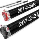 LAJIAOZ Garage Door Torsion Springs Set, 2-Inch Diameter – Heavy Duty Replacement, Includes Non-Slip Winding Bars, Corro-sion Resistant Coating, 1 Pair, 0.207 X 2" X 24"