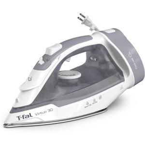 T-Fal Virtuo Steam Iron for Clothes with Retractable Cord, Portable Iron and Steamer for Clothes, Ceramic Nonstick Soleplate, 1500 Watts, Anti-Drip, Auto-Off, Scratch Resistant, Grey