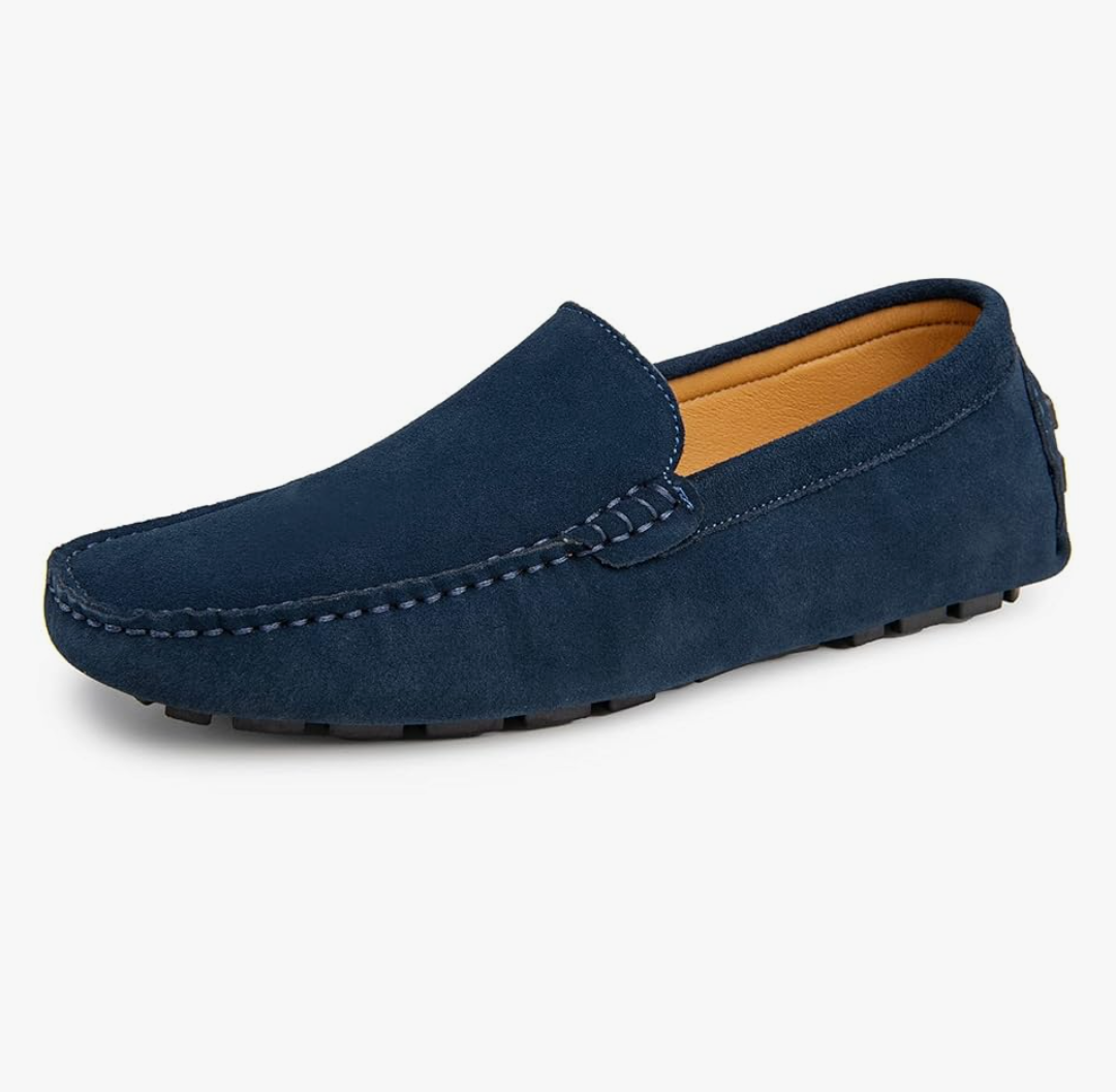 Go Tour Mens Handmade Suede Leather Casual Loafers Shoes 11