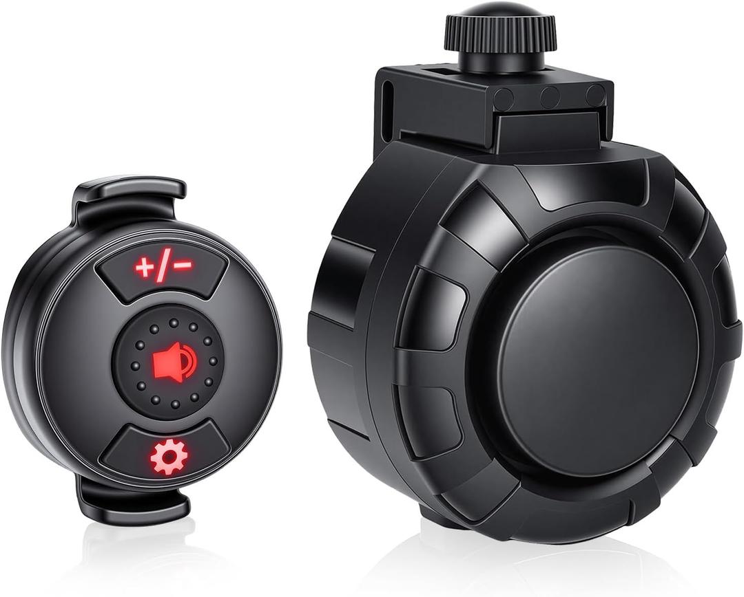 Bike Horn - Wireless Remote Control, 120dB Loud Electric Bicycle Horn, Bike Bell for 6 Sound ModesIPX5 WaterproofType-C Charging, Bicycle Horns for Adults Bikes, Ebikes, Scooters