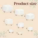 White Acrylic Buffet Risers 8 Pcs, Food Display Stands for Buffet Table Party Catering Dessert Jewelry Collectibles, Acrylic Cube Nesting Boxes with Hollow Bottoms 8 Sizes (10"-9"-8"-7"-6"-5"-4"-3")