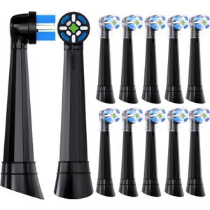 Replacement Toothbrush Heads Compatible with Oral-B iO 3/4/5/6/7/8/9/10 Series Ultimate Clean Electric Toothbrush,for Oral-B iO Electric Toothbrush,12 Pack (Black, Medium)