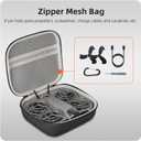 Storage Bag for DJI Neo 2, Portable Travel Case Protective Carrying Case for DJI Neo 2 Drone and Batteries Accessories (Black)