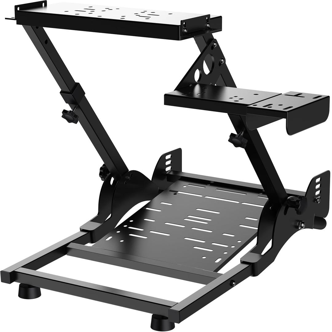 PXN - A10 Steering Wheel Stand - 11KG Foldable, Adjustable, Portable Racing Sim Metal Stand - Universal Fit for V10, V99, G29, G920, G923, T248, T300, TGT, Apex & More Racing Wheel