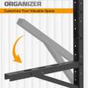 Shipping Container Shelving Rack Container Hanging Shelf Brackets Adjustable Rack Fit for 12in 24 in Lumber Efficient Storage Space No-drill Installation Vertical Storage