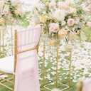 2 pcs 23.6inch/59.9cm Flower Stand Wedding Centerpieces for tables, Gold Metal Vase Column,Rectangular Flower Display Rack for Wedding,Party Decoration