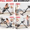 DERACY Ab Workout Machine Adjustable Ab Trainer Abdominal Trainer for Home Gym Foldable Ab Crunch Machine for Core 440 LBS