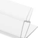 Prime-Line M 6256 Frameless Shower Door Bottom Seal for 1/4 in. Thick Glass Doors, Dual Flap and 45 Degree Drip Guard, 36 in., Clear Vinyl (Single Pack)