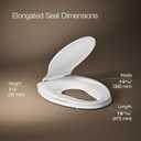 KOHLER K4732-RL-0 Transitions Elongated Toilet Seat Closed-Front with Integrated Child-Size Seat, Quiet-Close, and Grip-Tight Bumpers, White, Ready Latch 