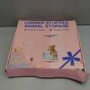 Stuffed Animal Storage Toy Organizer(Patented) - Corner Stuffed Animal Holder Length Adjustable - Stuffed Animal Wall Storage for Nursery Playroom Bedroom Kids Room Decor(White) (Standard) (12.6"D x 12.6"W x 1.77"H)