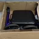 NOVA Star 8 Petite Foldable Rollator Walker - Lightweight 18 lb Aluminum Frame, 8” Wheels, Adjustable Height, Padded Seat & Backrest, for Petite Adults (4’10” - 5’4”), 300 lb Capacity, Purple
