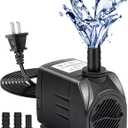Fountain Pump, 220GPH Submersible Water Pump Outdoor, Ultra Quiet Water Fountain Pump for Pond Waterfall, Fish Tank, Aquarium, Hydroponics
