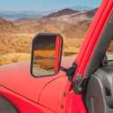 Upgraded Mirrors Doors Off Compatible with Wrangler TJ JK JKU, No Vibrate & Wobble Side View Mirrors, Easy-Install Quick Release Mirror Relocation Kit Compatible with Wrangler 1997-2018