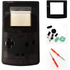 Ambertown Replacement Full Housing Shell Case Cover for Gameboy Color GBC (Clear Black)