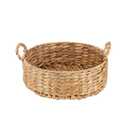 YRLSOTGE Round Water Hyacinth Storage Baskets for Organizing Round Wicker Basket with Double Handles-Wicker Baskets for Shelves