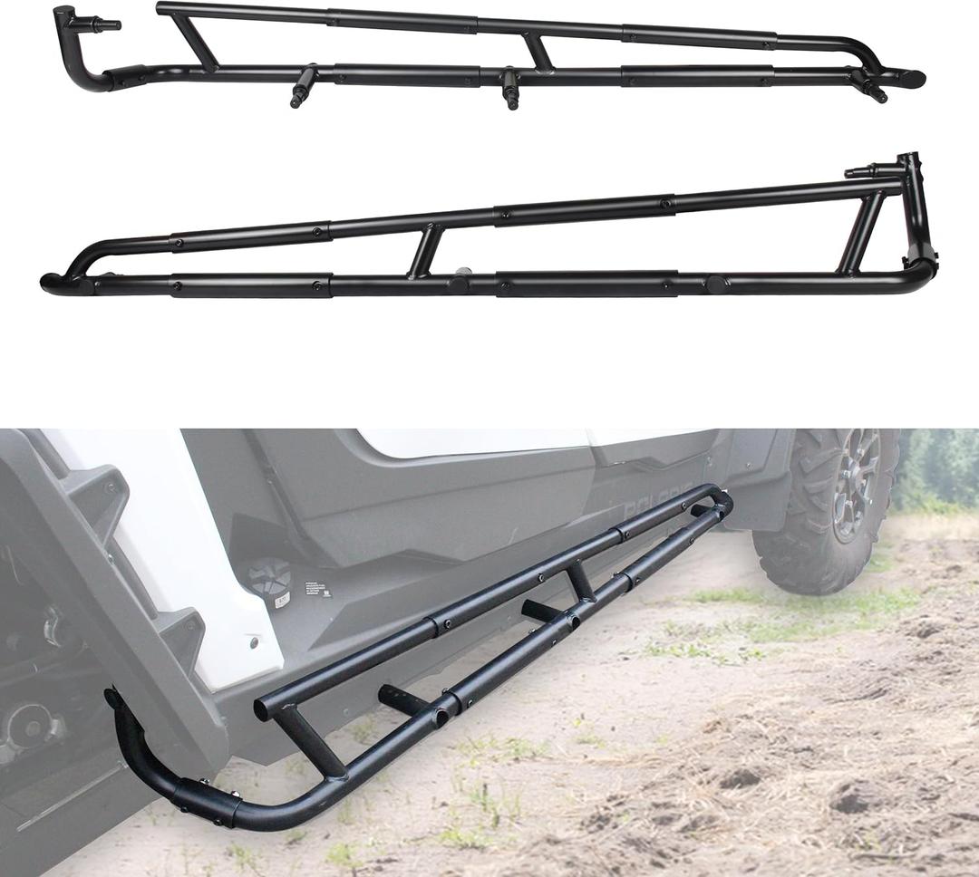 Nerf Bars Rock Sliders for RZR XP 4 1000 2024, Heavy Duty Combined Side Bumper Guard Compatible with Polaris RZR 1000 XP4 2024+ Accessories Side Steps Low Profile Tree Kickers (4 Seat)