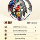 Stained Glass Window Hanging, Birds Sun Catchers Glass Panel, Suncatcher Window Decor 8", Birthday for Women Men Mom and Friend Colleague