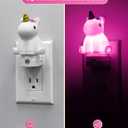 L LOHAS LED Plug-in Night Light for Kids, Cute Color Changing LED Night Light with Dusk to Dawn Sensor, Christmas, Birthday Gift Nightlight for Girls & Kids, Room Decor
