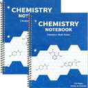 2 Pcs Organic Biochemistry Spiral Notebook Hexagonal Graph Paper Notebook Chemistry Notebook 8-1/2 x 11 for Drawing Organic Chemistry Structures 3 Hole Punched 112 Pages