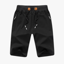 JustSun Mens Shorts Casual Sports with Elastic Waist Zipper Pockets, Size XL