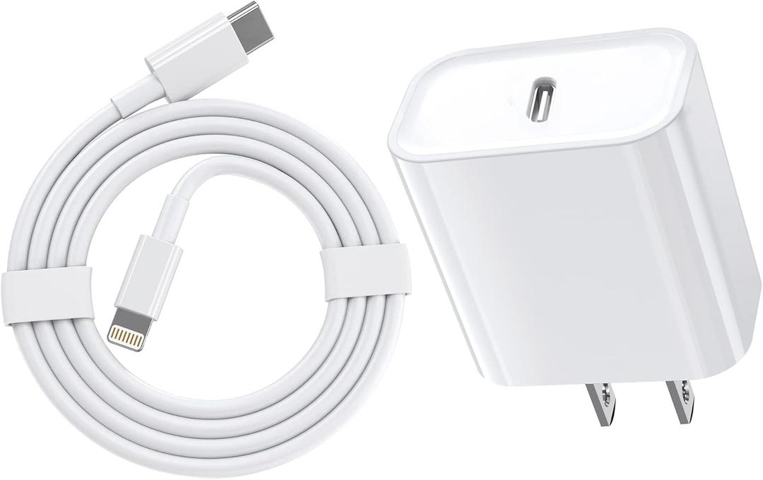 iPhone Fast Charger, 20W[Apple MFi Certified] USB Type C Fast Charging Block Power Delivery Lightning Charger with 3.3ft Lightning Cable for iPhone 13 Pro Max Mini 12 Pro 11 XS X XR (White)