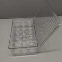 iDesign 2-Tier Coffee Pod Holder Lidded Bin, Plastic Pantry and Kitchen Storage, The Linus Collection  7.25" x 10.75" x 4.25", Clear