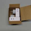 TESSAN 2 Pack Type E F Plug Adapter USB C, Germany France Power Adaptor with 3 USB Charger Ports, 4 AC Outlets Travel Plug for US to Europe EU Spain Iceland Korea Greece Russia German French