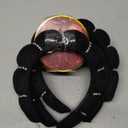 Black Crystal Puff Headband- Pack Of 3