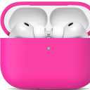 R-fun for AirPods Pro 3 Case (2025), Soft Silicone Protective Case Cover Compatible with Apple AirPods Pro 3rd Generation (USB-C Cable) for Women Men with Cleaning Kit and Keychain, Rose Pink