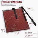 18-Inch Guillotine Paper Cutter with Safety Lock Large-Format Paper Cutter for Popy Paper, Photos, Light Cardstock, Labels, Invitations, and Everyday Office and Craft Project