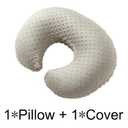 ESEN Nursing Pillow and Body Positioner for Breast Feeding and Bottle Feeding, Ultra Soft Baby Breastfeeding Pillows with Removable Nursing Pillow Cover for More Support for Mom and Baby (Brown)