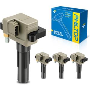 PHILTOP UF508 Ignition Coil Pack Compatible with 2004-2010 Impreza 2.5L GT/WRX/WRX Limited/WRX Premium/WRX STI/WRX STI Limited/WRX STI Special Edition/WRX TR Forester 2.5L XT, Set of 4