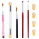 5 Pack Ombre Nail Brush Nails Art Brushes Ombre Brush French Tip Nail Design Brushes for Gel Nails for Manicure DIY Tools Acrylic Application