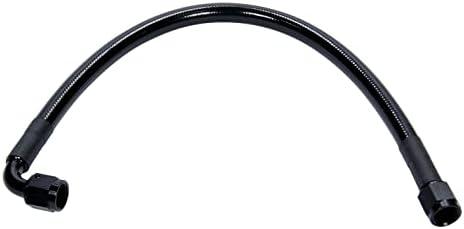 Allstar Performance Coated Braided Line 12in #6 Hose -6 Str/-6 90 Deg