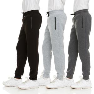 PURE CHAMP 2 Pack Boys Sweatpants Fleece Athletic Workout Kids Clothes Boys Joggers with Zipper Pocket and Drawstring (Size 18/20)