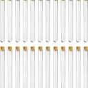 36 Pcs 12x75mm Clear Test Tubes Scientific Experiment Tubes Transparent Plastic Test Tubes Lab Sample Tubes Beads Storage Tubes with Cork Stoppers for Jewelry Seed Beads