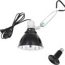 unipaws Reptile Heat Lamp for Lizard, Chickens, Turtle, Bearded Dragon, Puppies, 5.5 Clamp Lamp for Tanks, Terrariums, Whelping Box, E26 Socket Lighting, 75W Ceramic Heat Bulb Included