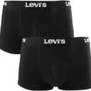 Levi's Boxer Briefs for Men, Cotton Stretch Breathable Men's Underwear (Medium, Logo/Black/Grey)