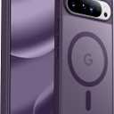 SPIDERCASE Magnetic for Google Pixel 10 Pro XL Case, Military Grade Drop Protection Slim Translucent Matte Shockproof Anti-Fingerprint Phone Case for Pixel 10 Pro XL,Dark Purple